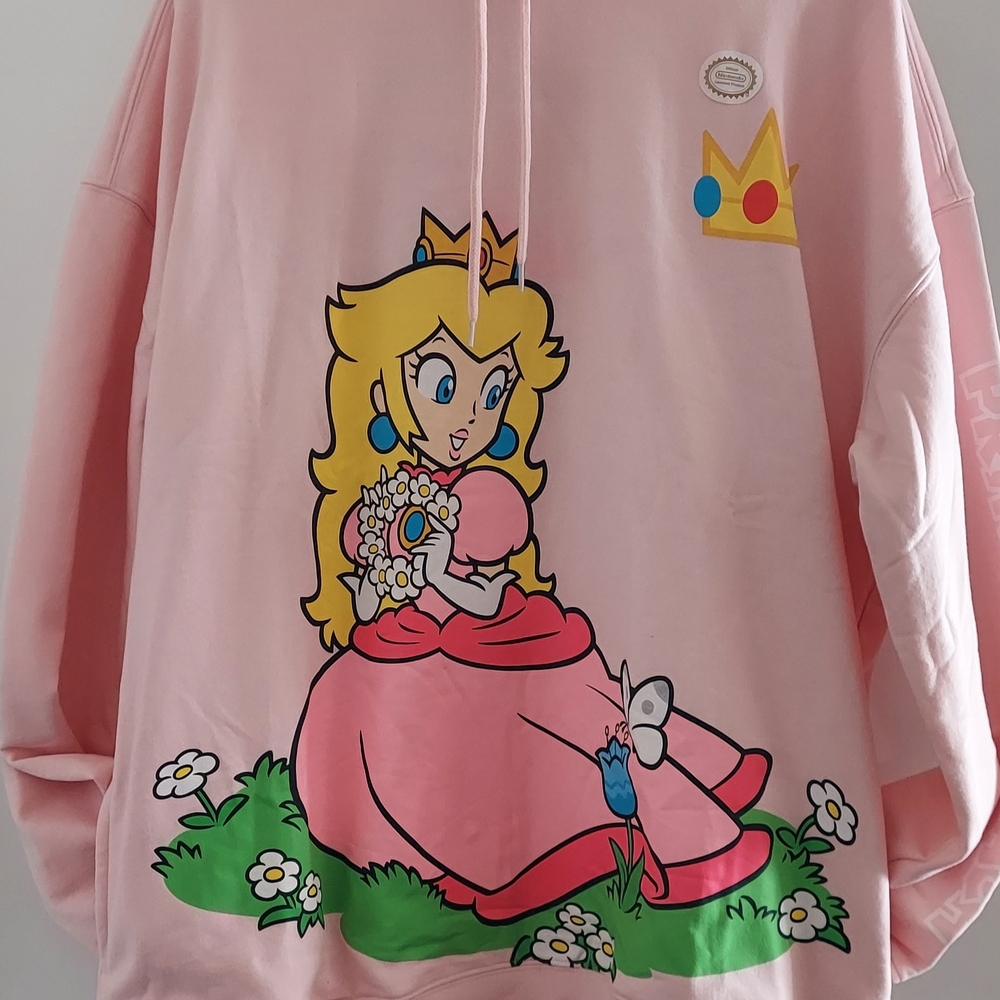 🌸 Princess Peach Super Mario Hoodie – XL (New, No Tags)